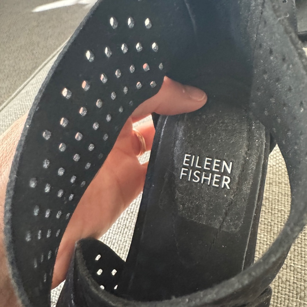 Eileen Fisher Black Perforated Shoes